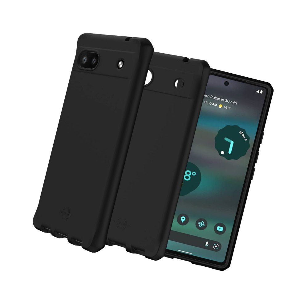 Itskins Hybrid R Silk Protective Case Pixel 6A Black Slim Shockproof