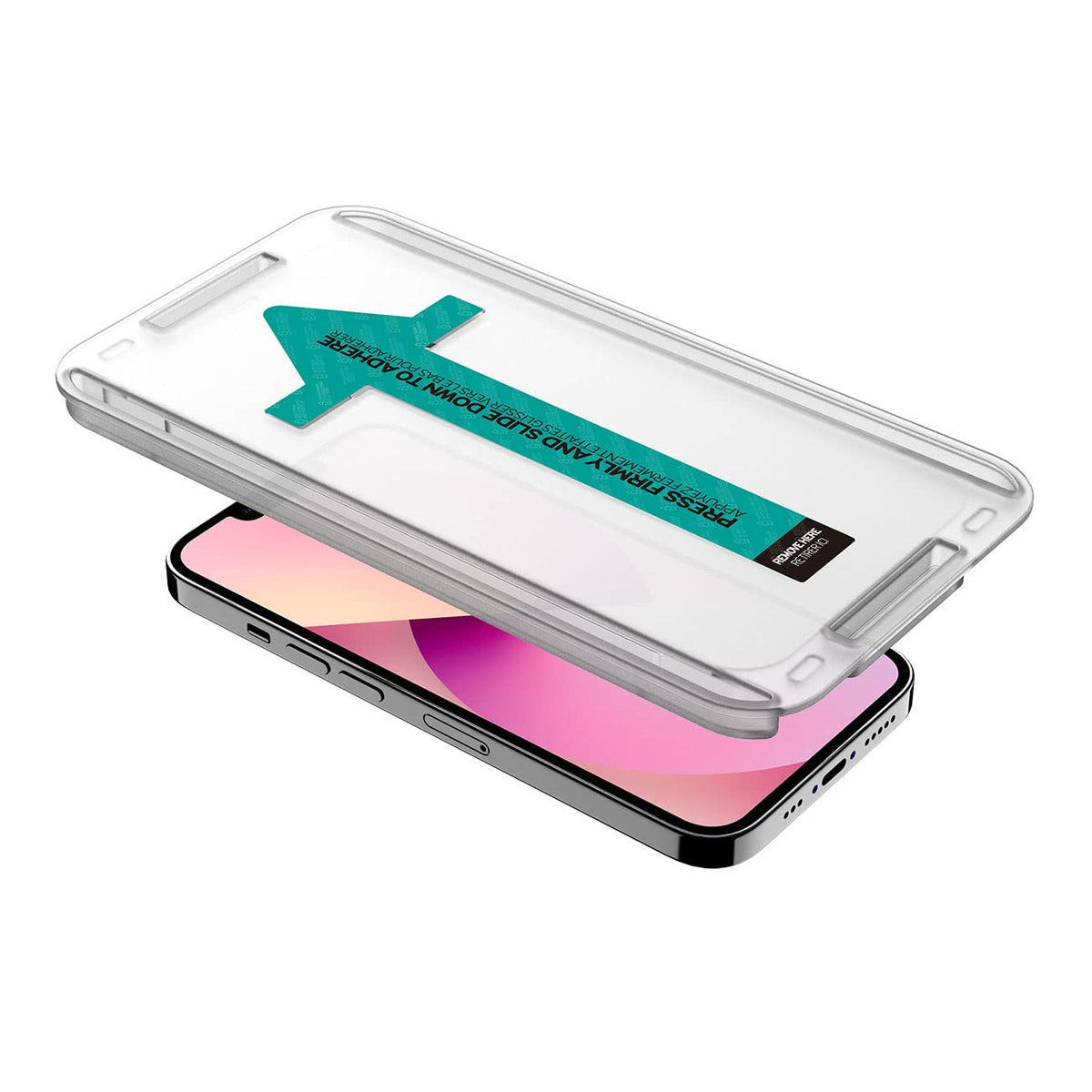Itskins Hybrid // Glass Cell Phone Screen Protector With Eco-Friendly Alignment Tool, Tempered Glass Screen Protector, Easy Installation, Scratch Resistant, And Bubble Free - Iphone 13/13 Pro - 888842839190