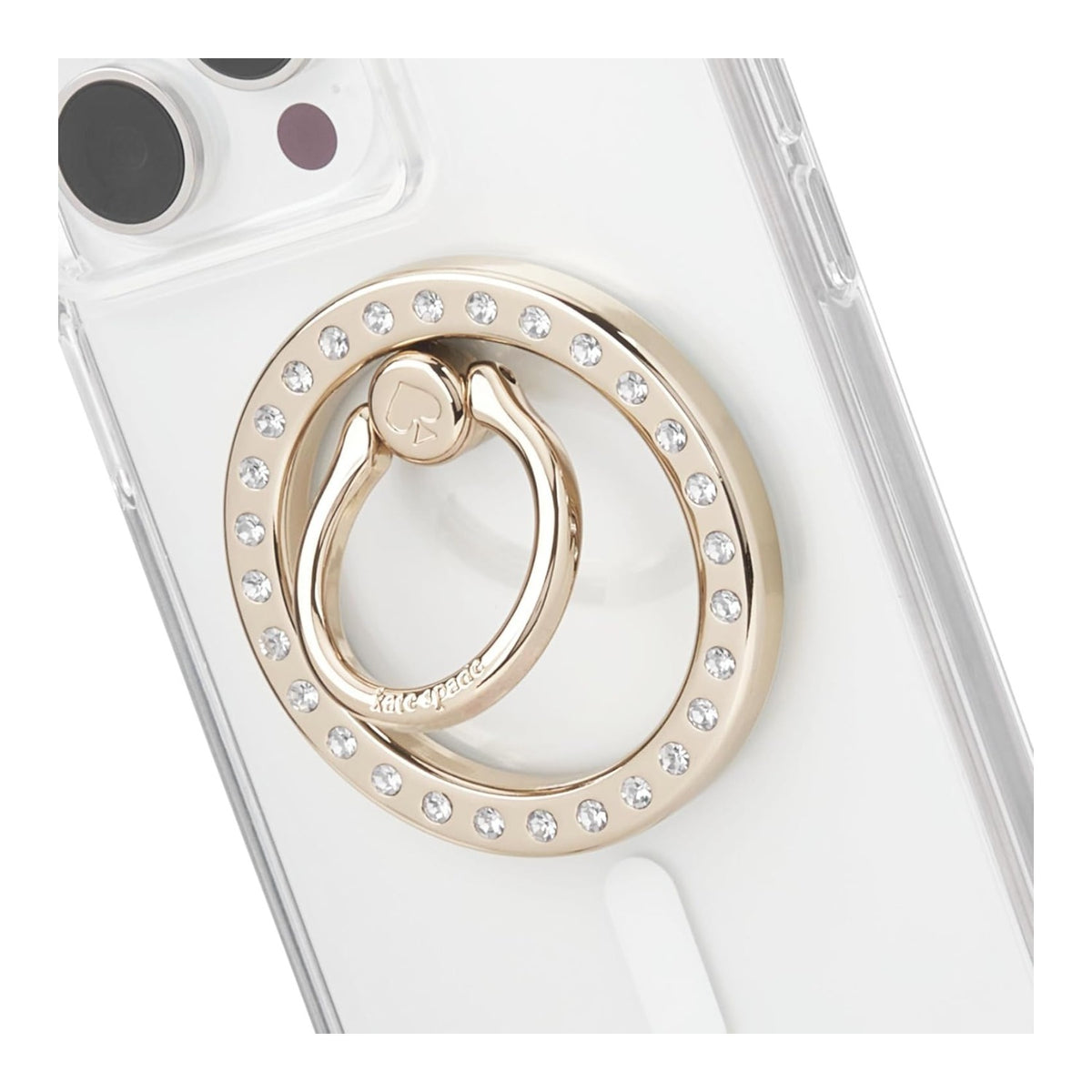 Kate Spade New York Magnetic Phone Ring Grip With Stand - Removable And Collapsible - Set In Stone - 840171736045