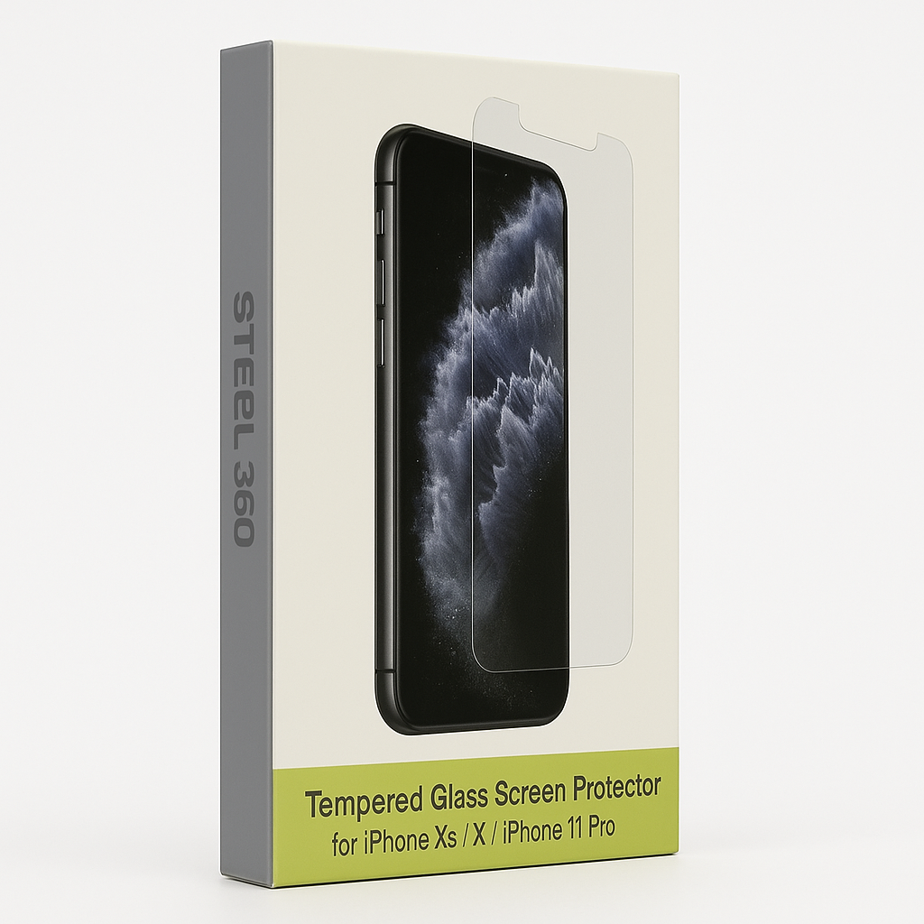 Puregear Steel 360 Tempered Glass Screen Protector For Iphone Xs/Iphone X/Iphone 11 Pro + Alignment Tray + Pure Pledge Program ($100 Reimbursement Toward The Repair Of Broken Screen Guarantee)
