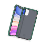 Itskins Supreme Frost Protective Phone Case Compatible With Iphone 11, Slim Hybrid Case, Anti-Slip, Heavy Duty Shockproof Cover, Military Phone Case | Tiffany Green And Black - 4894465802783