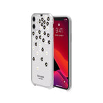 Kate Spade New York Protective Hardshell Case For Iphone 12 Mini - Scattered Flowers Black/White/Gold Gems/Clear/White Bumper - 191058122650