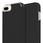 Kate Spade Black Leather Folio Case Iphone 7+ - 840076194278