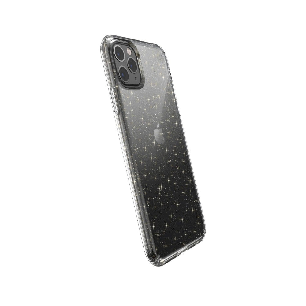 Speck Iphone 11 Pro Max Case - Presidio Clear + Glitter - Protective Ultra Thin Slim Hard Anti Scratch Cover, Clear/Gold Glitter (130027-5636) - 267673