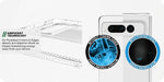 Itskins | Hybrid R Clear Protective Phone Case Compatible With Google Pixel Fold, Slim Hybrid Case, Shockproof Cover, Anti-Yellowing, And Military Grade Phone Case | Black And Transparent - 888842899736