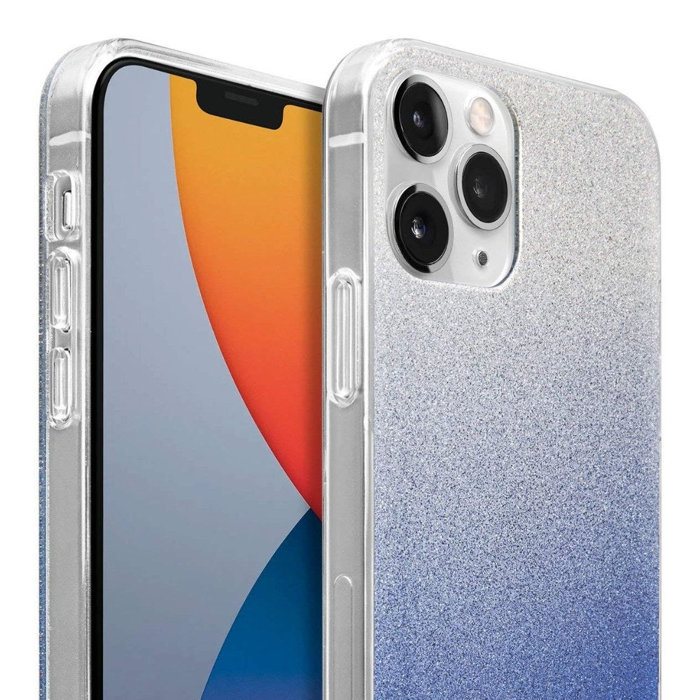 Laut - Ombre Sparkle Case Compatible With Iphone 12 Mini | Glitter Gradient Effect | 4ft./1.2m Impact Protection | Crystal Clear Frame • Powder Blue - 4895206918282