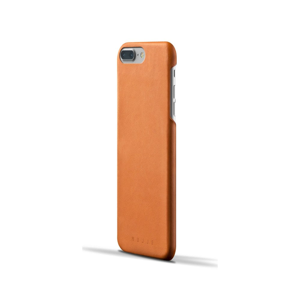 Mujjo Moulded Edge Leather Case For Iphone 8 Plus, Iphone 7 Plus | Premium Genuine Leather, Natural Aging Effect | Pocket For 2-3 Cards (Tan) - 8718546171635