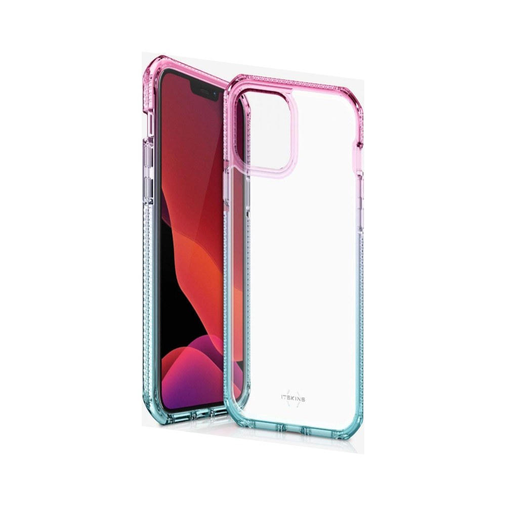 Itskins Supreme Prism 5g Protective Phone Case For Apple Iphone 12 Pro Max - Light Pink And Light Green - 4894465864576