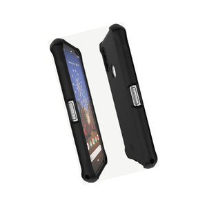 Itskins Hybrid // Silk Protective Phone Case Compatible With Kyocera Durasport 5g, Slim Hybrid Case, Anti-Slip, And Heavy Duty Shockproof Cover, Military Phone Case - Black - 888842306036