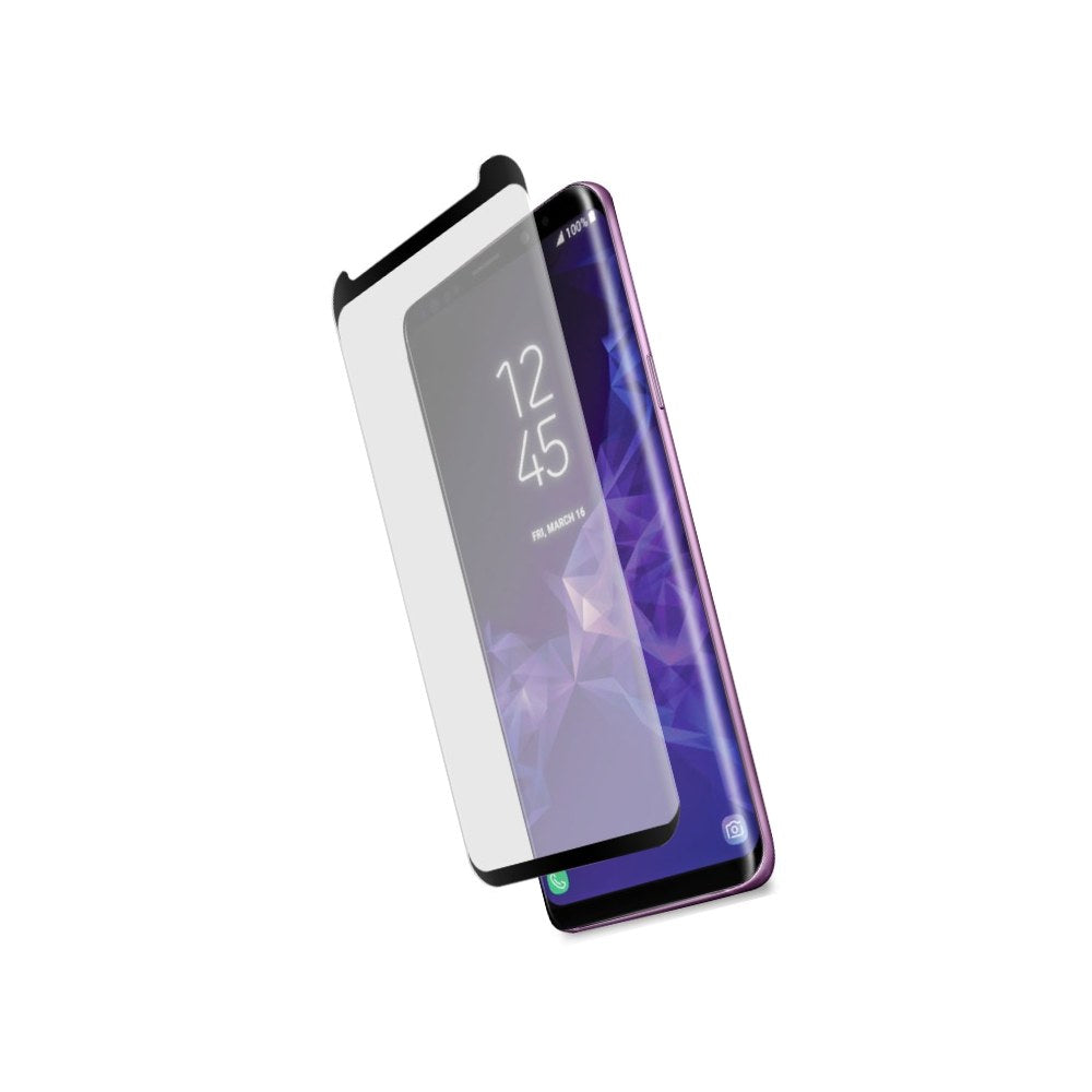 Puregear Samsung Galaxy S9 Hd Clear Curved Glass Screen Protector With Top/Bottom Black Border And Self Alignment Tray, Touch Sensitive, Case Friendly - 818719023469