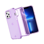 Itskins Spectrum // Clear Protective Phone Case Compatible With Iphone 13 Pro Max, Slim Hybrid Case, Anti-Yellowing, And Heavy Duty Shockproof Cover, Military Phone Case - Light Purple - 888842642790
