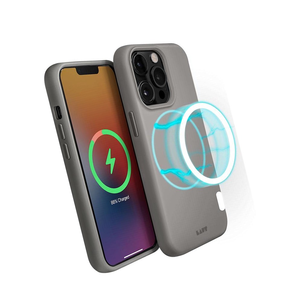 Laut - Huex Case With Magsafe Compatible With Iphone 13 Pro Max (6.7") | Silky Smooth | Tactile Buttons • Fog Grey - 4895206927239