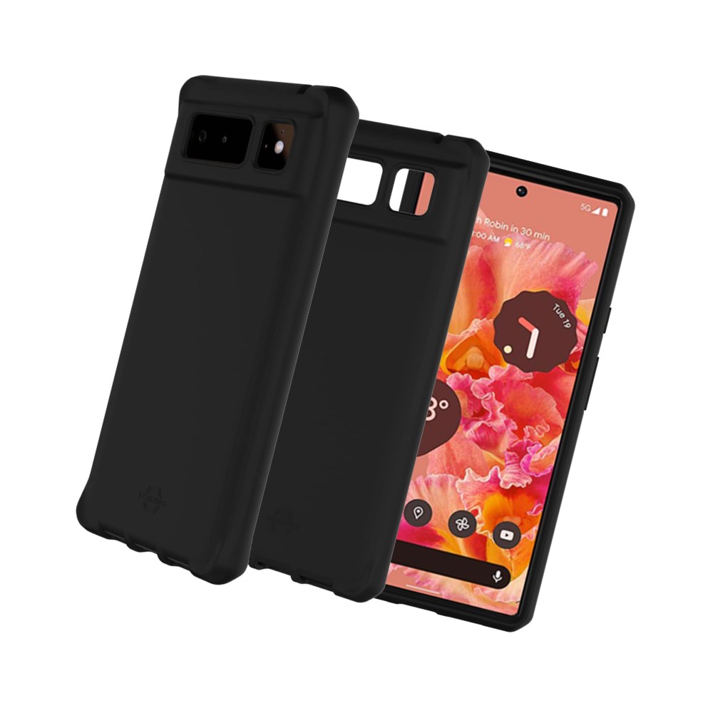 Itskins Hybrid Silk Case Pixel 6 Black Phone Case Slim Drop Protection