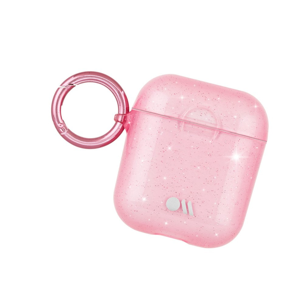 Case-Mate Protective Airpod Case Cover, Soft Silicone Cover With Keychain Ring For Men And Women, Compatible With Airpods Series 1 & 2, Front Led Visible - Crystal Blush - 846127184540
