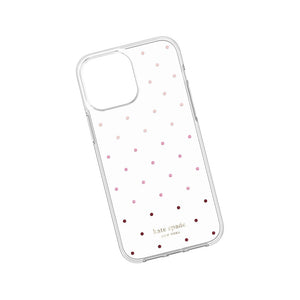 kate spade NY Protective Hardshell for iPhone 13 Pro Max – Pin Dot Ombre/Pink/Clear - 191058137814