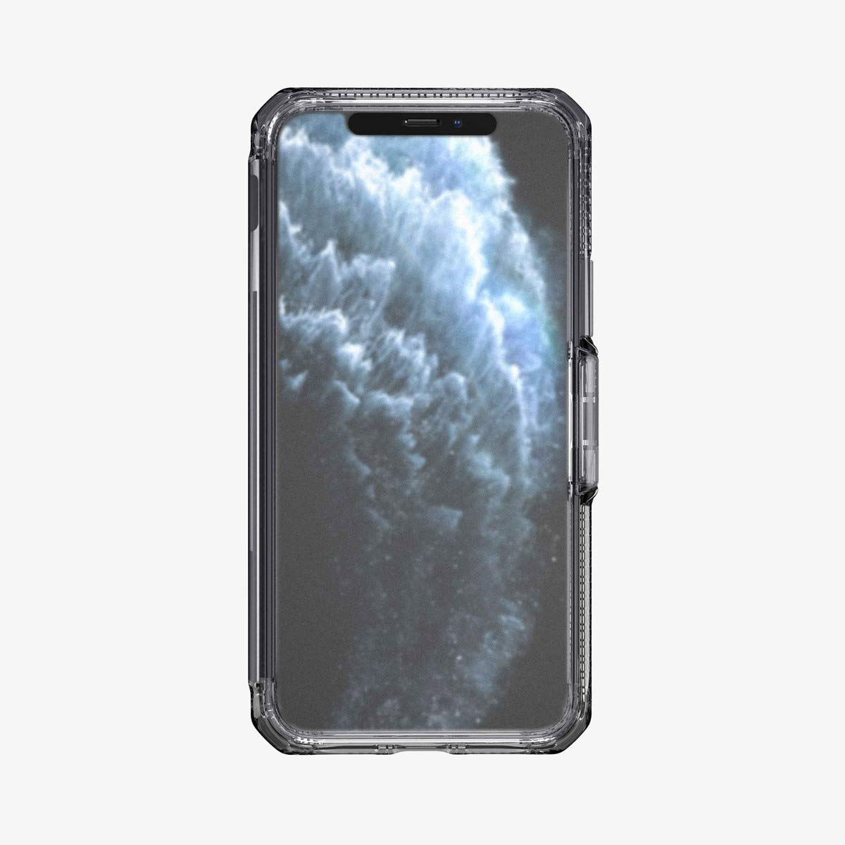 Itskins Spectrum Vision Clear Protective Phone Case Compatible With Iphone 11 Pro Max, Slim Hybrid Case, Anti-Yellowing, And Heavy Duty Shockproof Cover, Military Phone Case | Smoke - 4894465764753