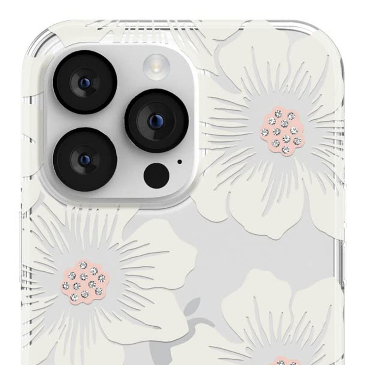 Kate Spade New York Protective Hardshell Case Compatible With Apple Iphone 14 Pro Max - Hollyhock Floral Clear [Ksiph-225-Hhccs] - 650450081885