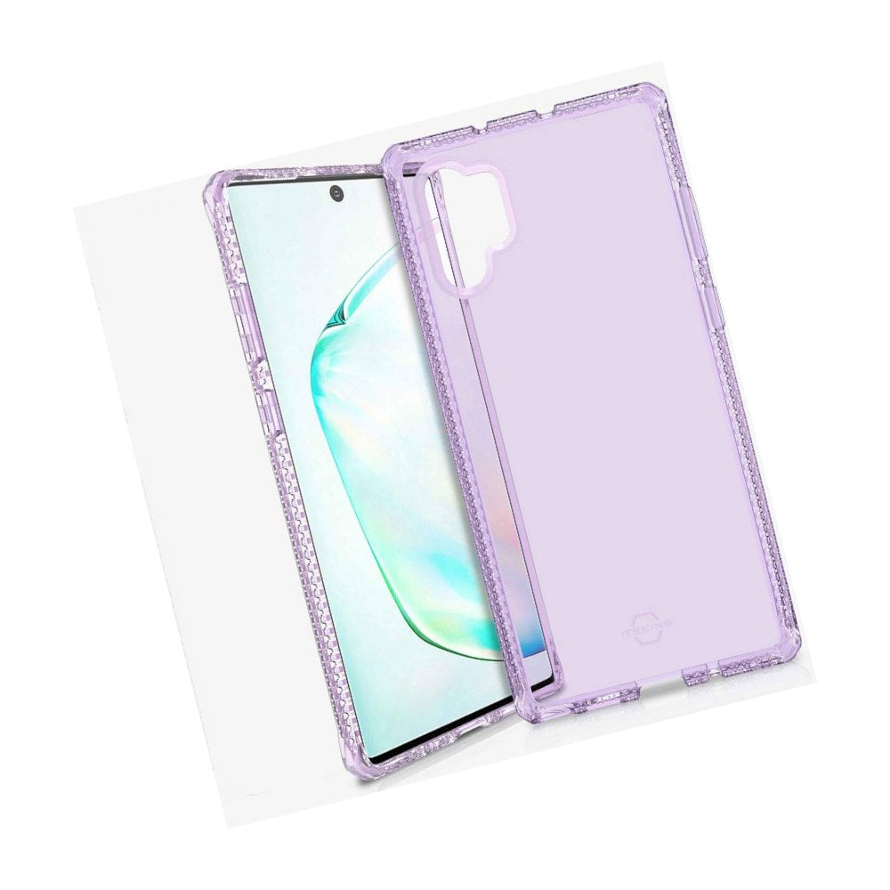 Itskins Spectrum Clear Protective Phone Case Compatible With Galaxy Note10 Plus, Slim Hybrid Case, Anti-Yellowing, And Heavy Duty Shockproof Cover, Military Phone Case - Light Purple - 4894465251512