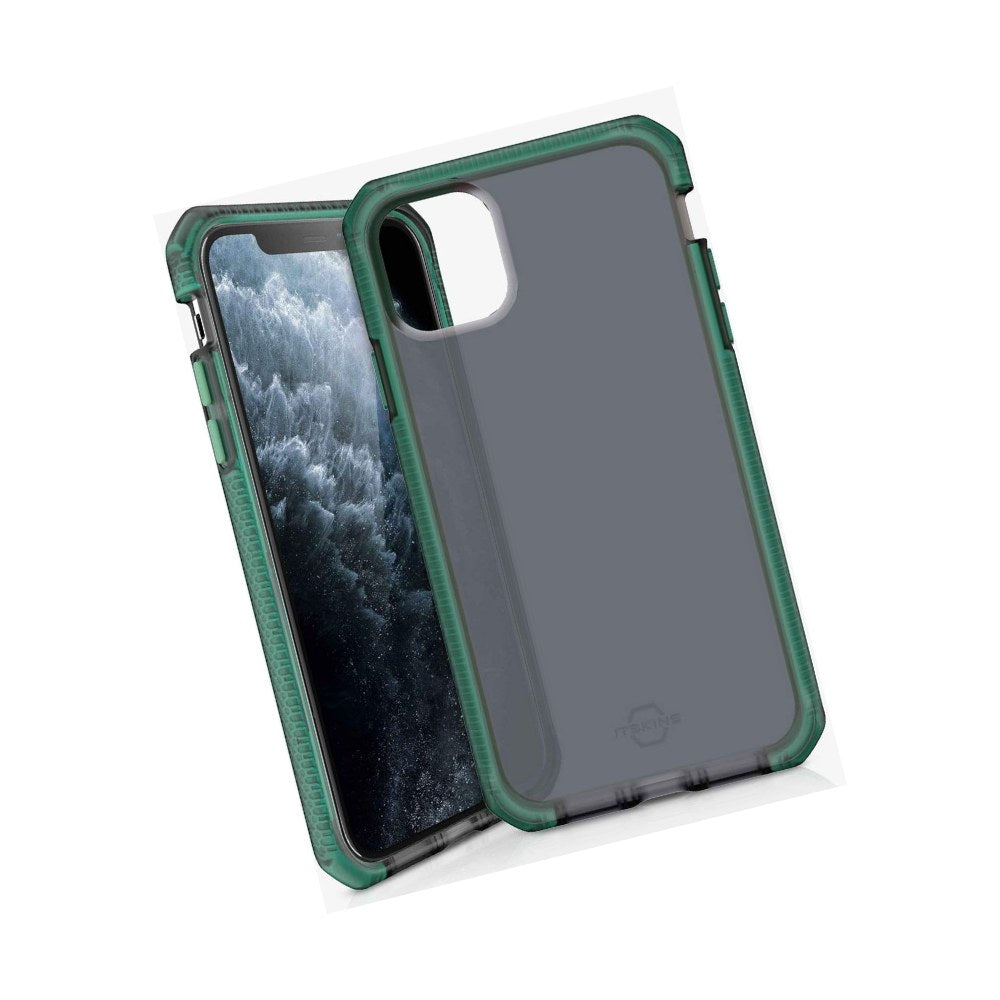 Itskins Supreme Frost Protective Phone Case Compatible With Iphone 11 Pro, Slim Hybrid Case, Anti-Slip, Heavy Duty Shockproof Cover, Military Phone Case | Tiffany Green And Black - 4894465152642