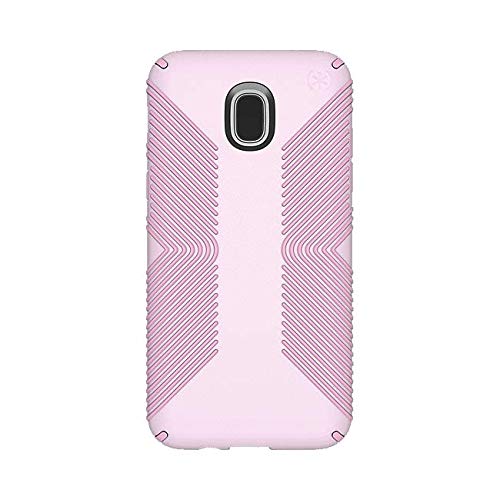 Speck Products Compatible Phone Case For Samsung Galaxy J3 (Fits Verizon J3 V 3rd Gen, At&T Express Prime 3; Cricket Amp Prime 3, Sol 3; T-Mobile J3 Star), Presidio Grip Case, Ballet Pink/Ribbon Pink - 282234