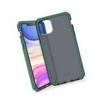 Itskins Supreme Frost Protective Phone Case Compatible With Iphone 11, Slim Hybrid Case, Anti-Slip, Heavy Duty Shockproof Cover, Military Phone Case | Tiffany Green And Black - 4894465802783