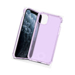 Itskins Spectrum Clear Protective Phone Case Compatible With Apple Iphone 11 Pro Max, Slim Hybrid Case, Anti-Yellowing, And Heavy Duty Shockproof Cover, Military Phone Case | Light Purple - 4894465759698