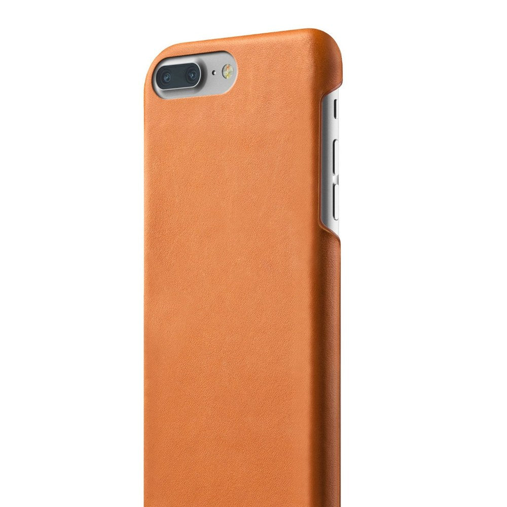 Mujjo Moulded Edge Leather Case For Iphone 8 Plus, Iphone 7 Plus | Premium Genuine Leather, Natural Aging Effect | Pocket For 2-3 Cards (Tan) - 8718546171635