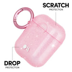 Case-Mate Protective Airpod Case Cover, Soft Silicone Cover With Keychain Ring For Men And Women, Compatible With Airpods Series 1 & 2, Front Led Visible - Crystal Blush - 846127184540