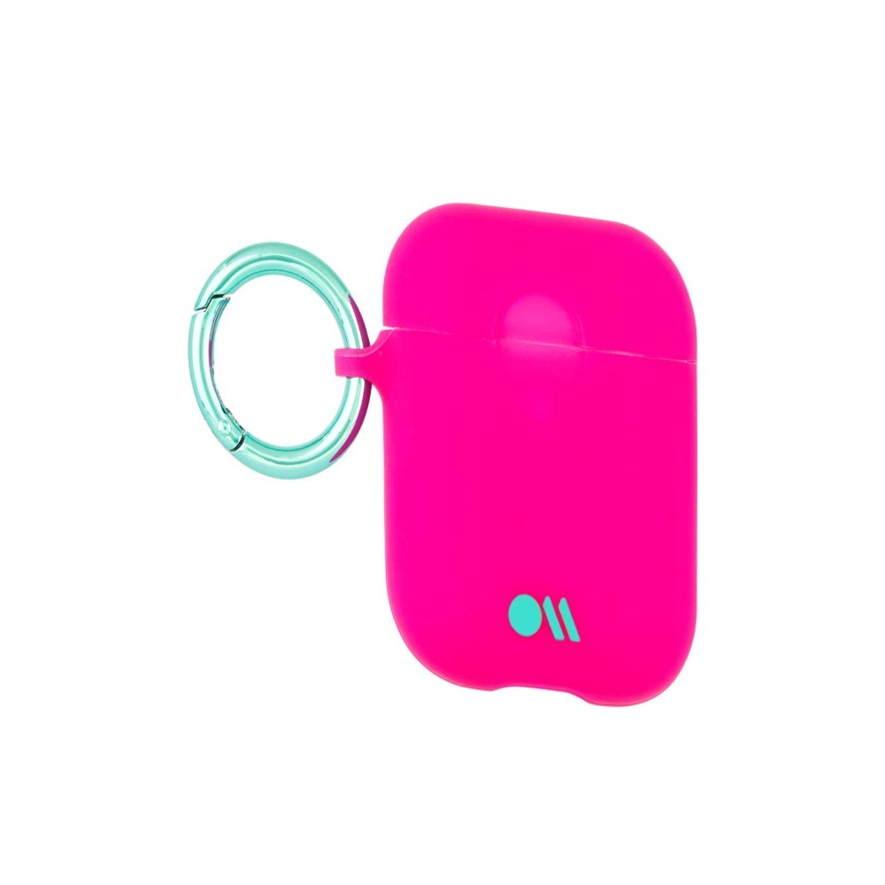 Case-Mate - Airpods Case - Hook Ups - Silicone - Compatible With Apple Airpods Series 1 & 2 - Fuchsia Dark Pink - 846127185325