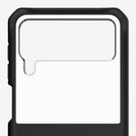 Itskins Hybrid Solid Protective Phone Case Compatible With Galaxy Z Flip3 5g, Slim Hybrid Case, Anti-Yellowing, And Heavy Duty Shockproof Cover, Military Phone Case | Black And Transparent - 888842161734