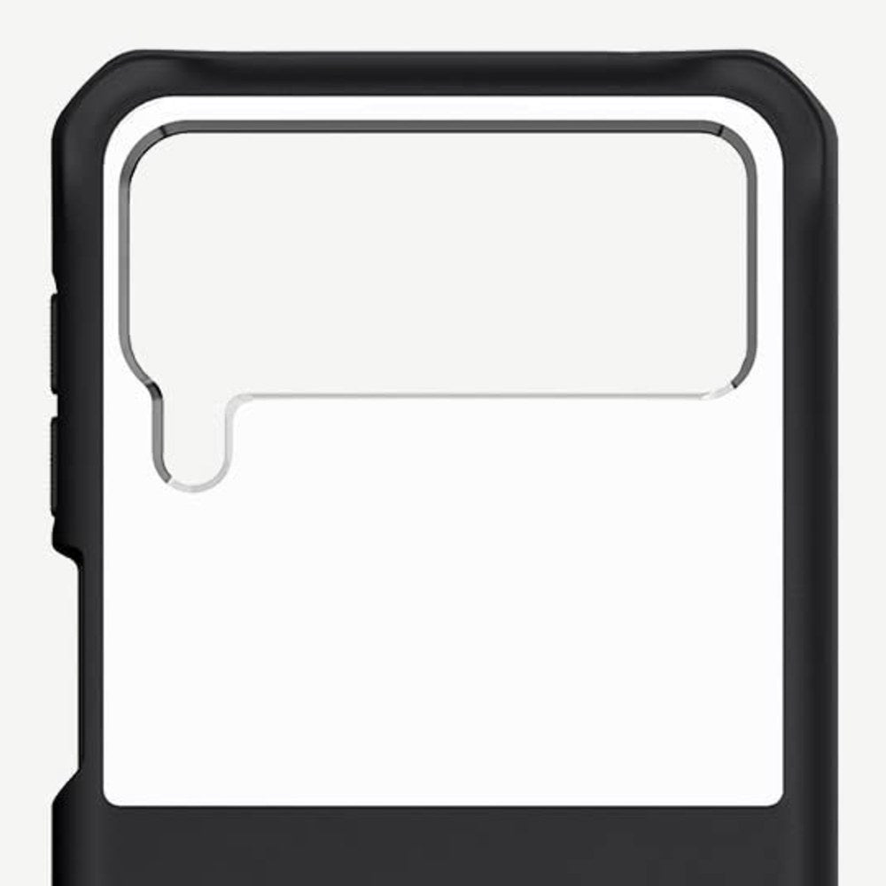 Itskins Hybrid Solid Protective Phone Case Compatible With Galaxy Z Flip3 5g, Slim Hybrid Case, Anti-Yellowing, And Heavy Duty Shockproof Cover, Military Phone Case | Black And Transparent - 888842161734