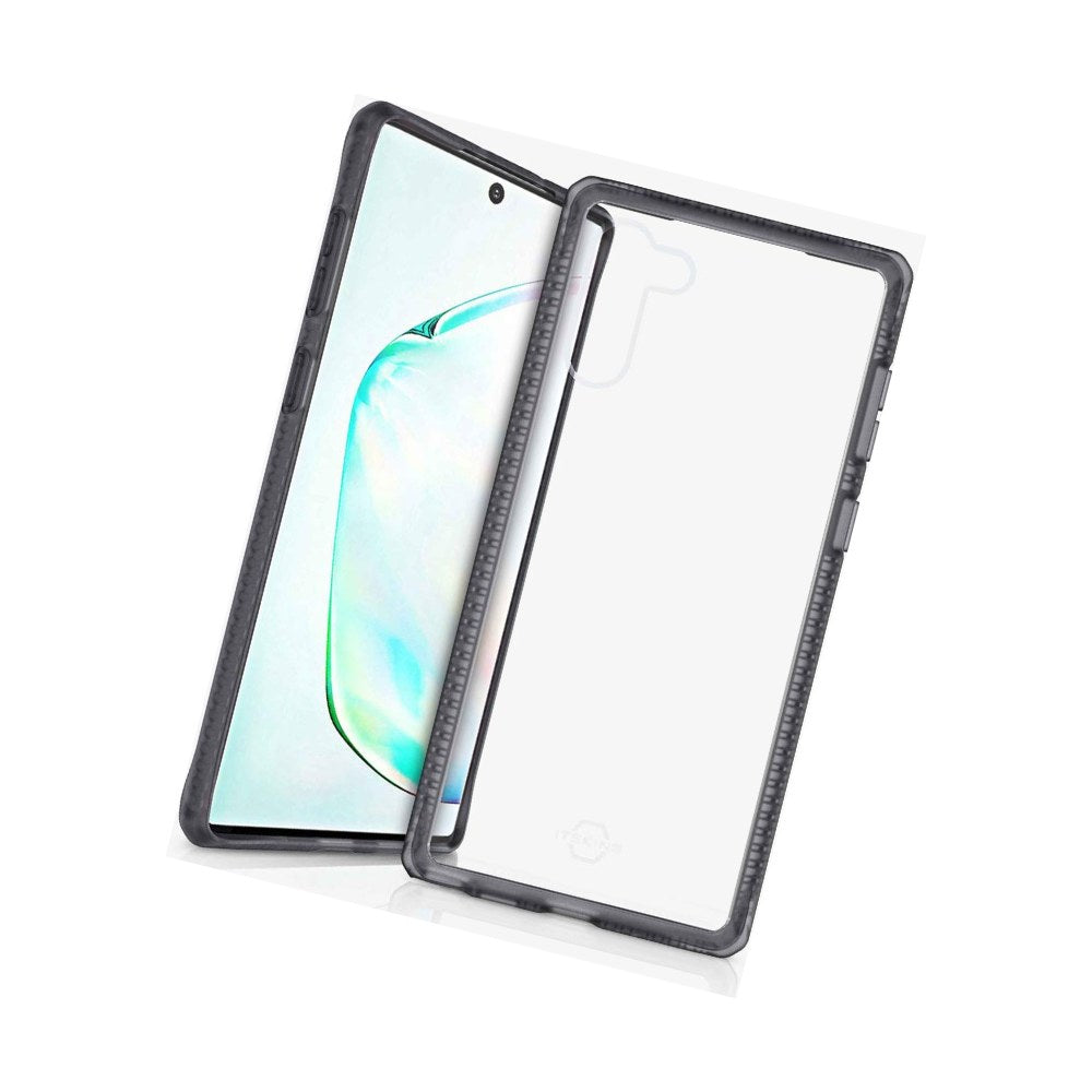 Itskins Hybrid Frost Protective Phone Case Compatible With Galaxy Note10, Slim Hybrid Case, Anti-Yellowing, And Heavy Duty Shockproof Cover, Military Phone Case | Black And Transparent - 4894465437176