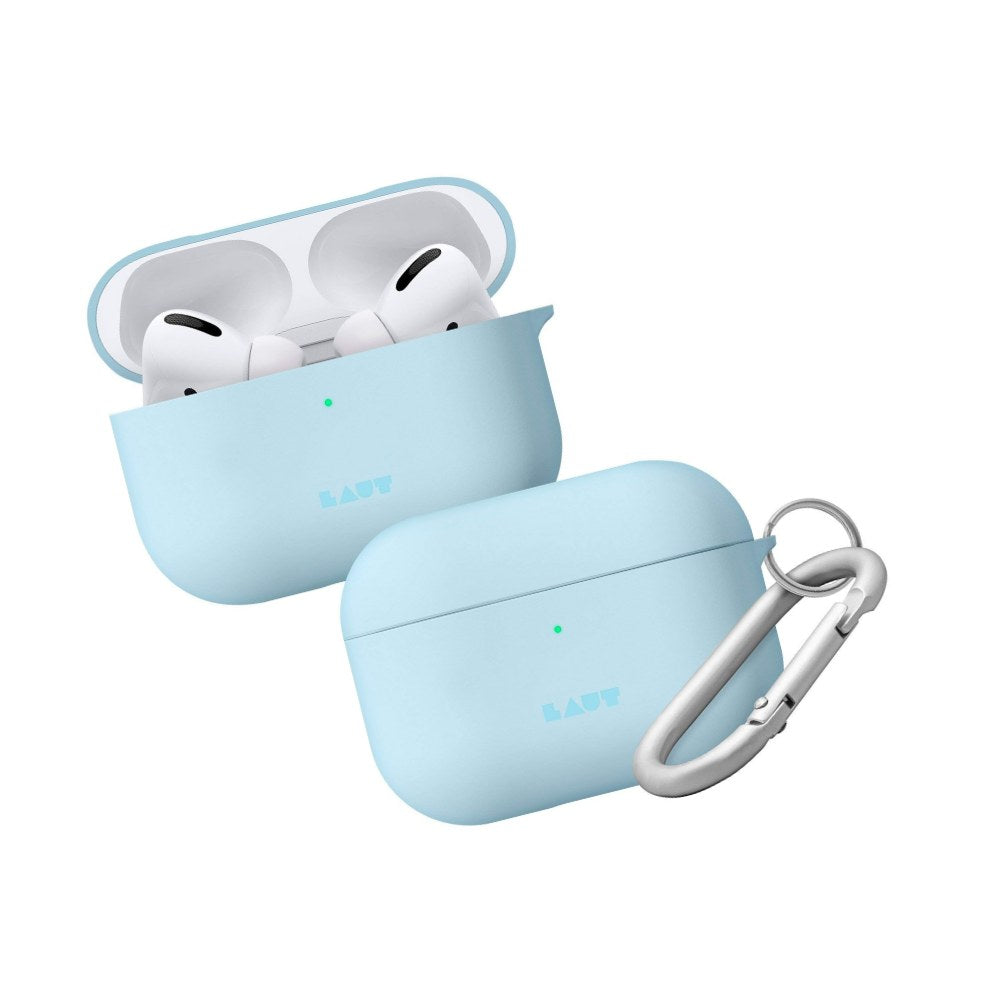 Laut - Huex Pastels For Airpods Pro | Silky Rubber Finish | Ultra Lightweight | Carabiner Included • Baby Blue - 4895206915571