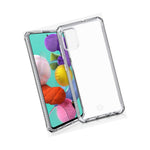 Itskins Spectrum Clear Protective Phone Case Compatible With Galaxy A51, Slim Hybrid Case, Anti-Yellowing, And Heavy Duty Shockproof Cover, Military Phone Case - Transparent - 4894465236236