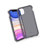Itskins Spectrum Clear Protective Phone Case Compatible With Apple Iphone 11, Slim Hybrid Case, Anti-Yellowing, And Heavy Duty Shockproof Cover, Military Phone Case | Black - 4894465182847