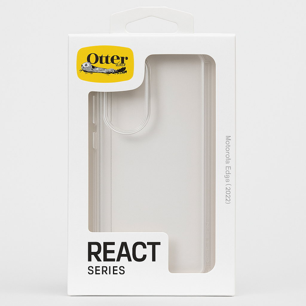 OtterBox React Series Clear Antimicrobial Case For Motorola Edge 2022