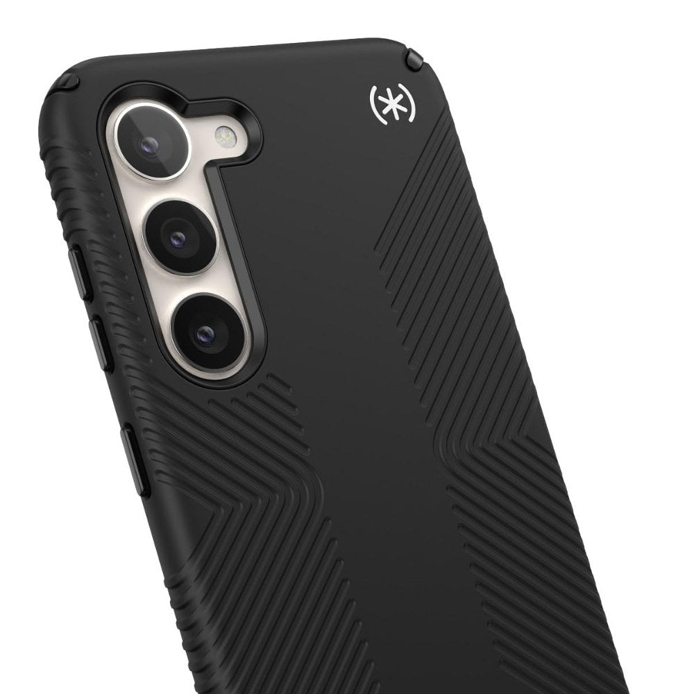 Speck Presidio 2 Grip Samsung Galaxy S23 Case - Drop & Camera Protection, Soft-Touch Secure Grip, Wireless Charging Compatible, Shock Absorbant, Galaxy S23 Case - Black - 840168528455