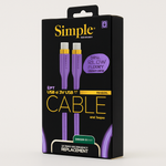 Simple Glow In The Dark Purple Cable 6 Ft Usb-C To Usb-C