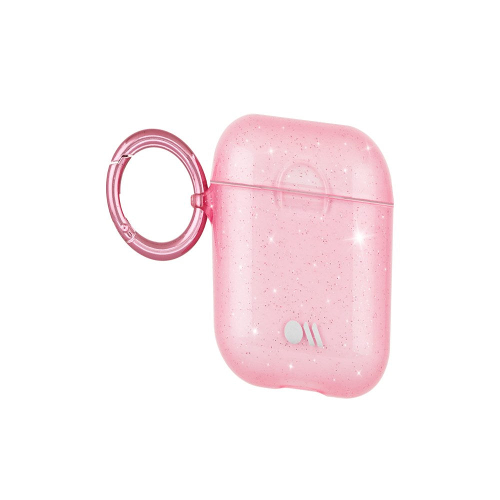 Case-Mate Protective Airpod Case Cover, Soft Silicone Cover With Keychain Ring For Men And Women, Compatible With Airpods Series 1 & 2, Front Led Visible - Crystal Blush - 846127184540
