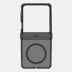 Itskins Hybrid R // Clear Hinge Magnetic Protective Phone Case For Galaxy Z Flip7, Anti-Yellowing, Shockproof Cover, Scratch-Resistant, Enhanced Grip With Ultra Sensitive Buttons - Smoke - 810176653777