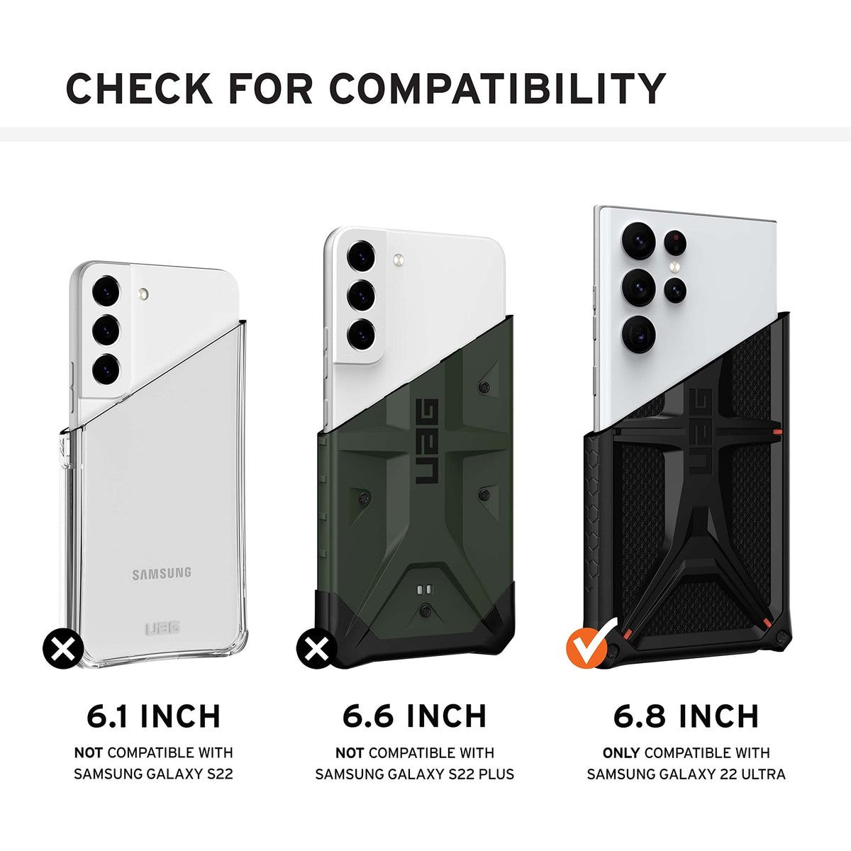 Urban Armor Gear [U] By Uag Designed For Samsung Galaxy S22 Ultra Case Clear Red Clay Lucent Slim Fit Lightweight Stylish Transparent Impact Resistant Protective Phone Cover, [6.8 Inch Screen] - 810070368937