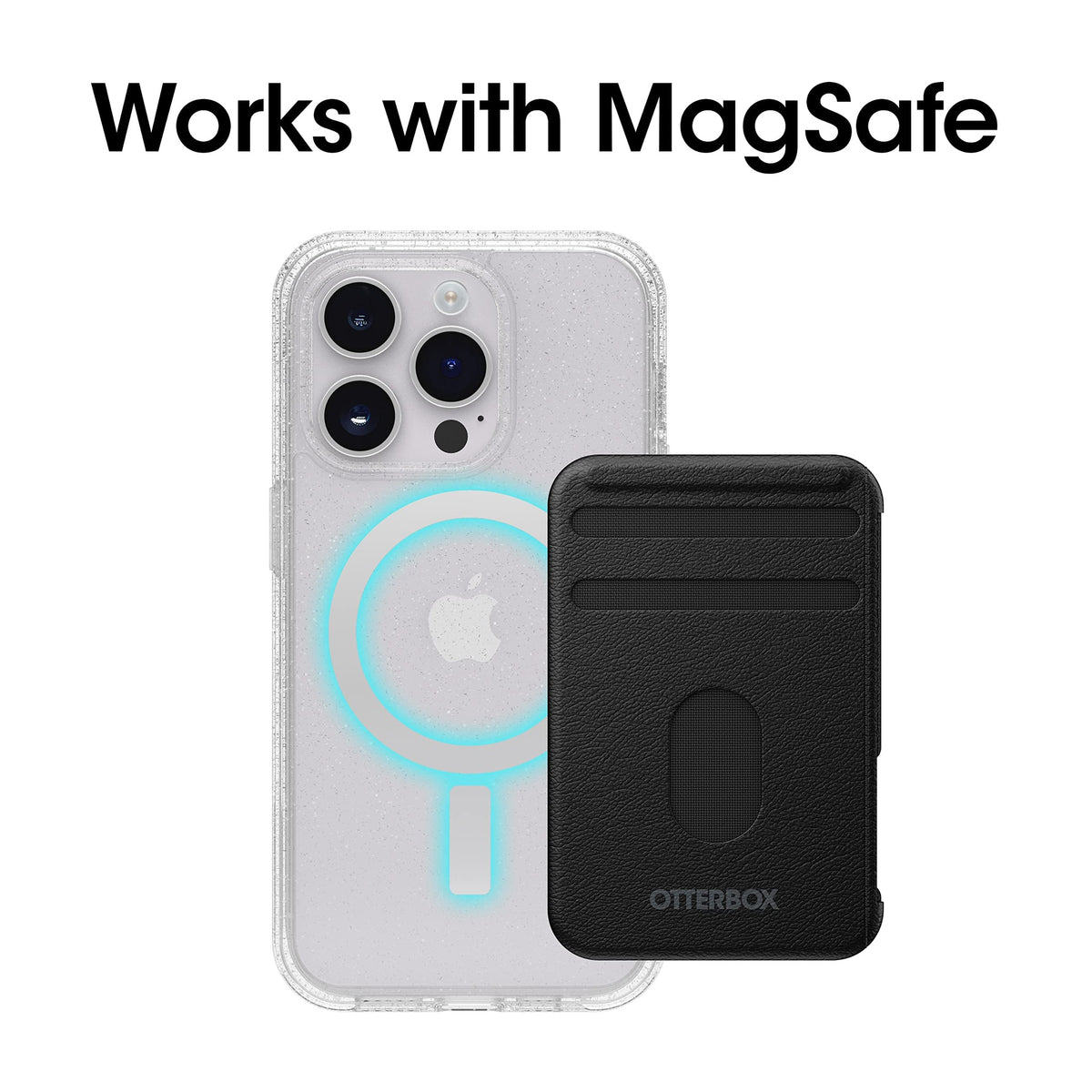 Otterbox Iphone 14 Pro (Only) Symmetry Series+ Case - Stardust (Clear/Glitter), Ultra-Sleek, Snaps To Magsafe, Raised Edges Protect Camera & Screen - 840262388610