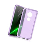 Itskins Spectrum // Clear Compatible With Moto G7 Play, Protective Phone Case, Slim Hybrid Case, Anti-Yellowing, And Heavy Duty Shockproof Cover, Military Phone Case - Light Purple - 4894465729196