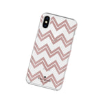 Kate Spade New York Protective Hardshell Case For Iphone X - Chevron Rose Gold Glitter/Clear - 191058038784