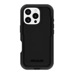 Pelican Voyager Iphone 16 Pro Case [Compatible With Magsafe] Rugged Phone Case W/ 18ft Military-Grade Drop Protection - Heavy Duty Phone Cover W/Belt Clip Holster For Iphone 16 Pro - Black - 840171742763