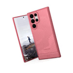 Urban Armor Gear [U] By Uag Designed For Samsung Galaxy S22 Ultra Case Clear Red Clay Lucent Slim Fit Lightweight Stylish Transparent Impact Resistant Protective Phone Cover, [6.8 Inch Screen] - 810070368937
