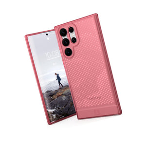 Urban Armor Gear [U] By Uag Designed For Samsung Galaxy S22 Ultra Case Clear Red Clay Lucent Slim Fit Lightweight Stylish Transparent Impact Resistant Protective Phone Cover, [6.8 Inch Screen] - 810070368937