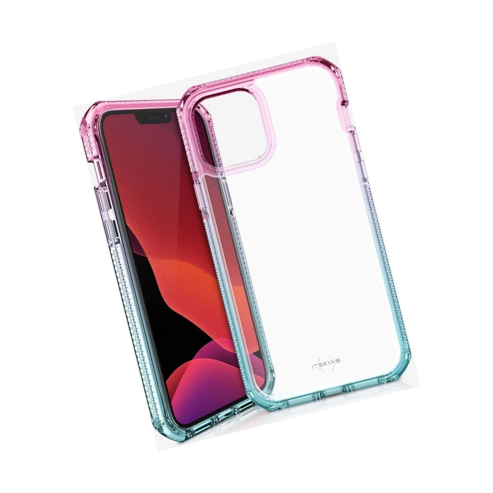 Itskins Supreme Prism 5g Protective Phone Case For Apple Iphone 12 Pro Max - Light Pink And Light Green - 4894465864576