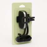 Puregear Autogrip 7.5w/10w Qi-Certified Wireless Car Charger, Self-Gripping System, 3 Ft. Usb-C Charging Cable, Black Vent Mount For Qi Enabled Phone Iphone 12/11, Galaxy S20/Note 20, Pixel, & More
