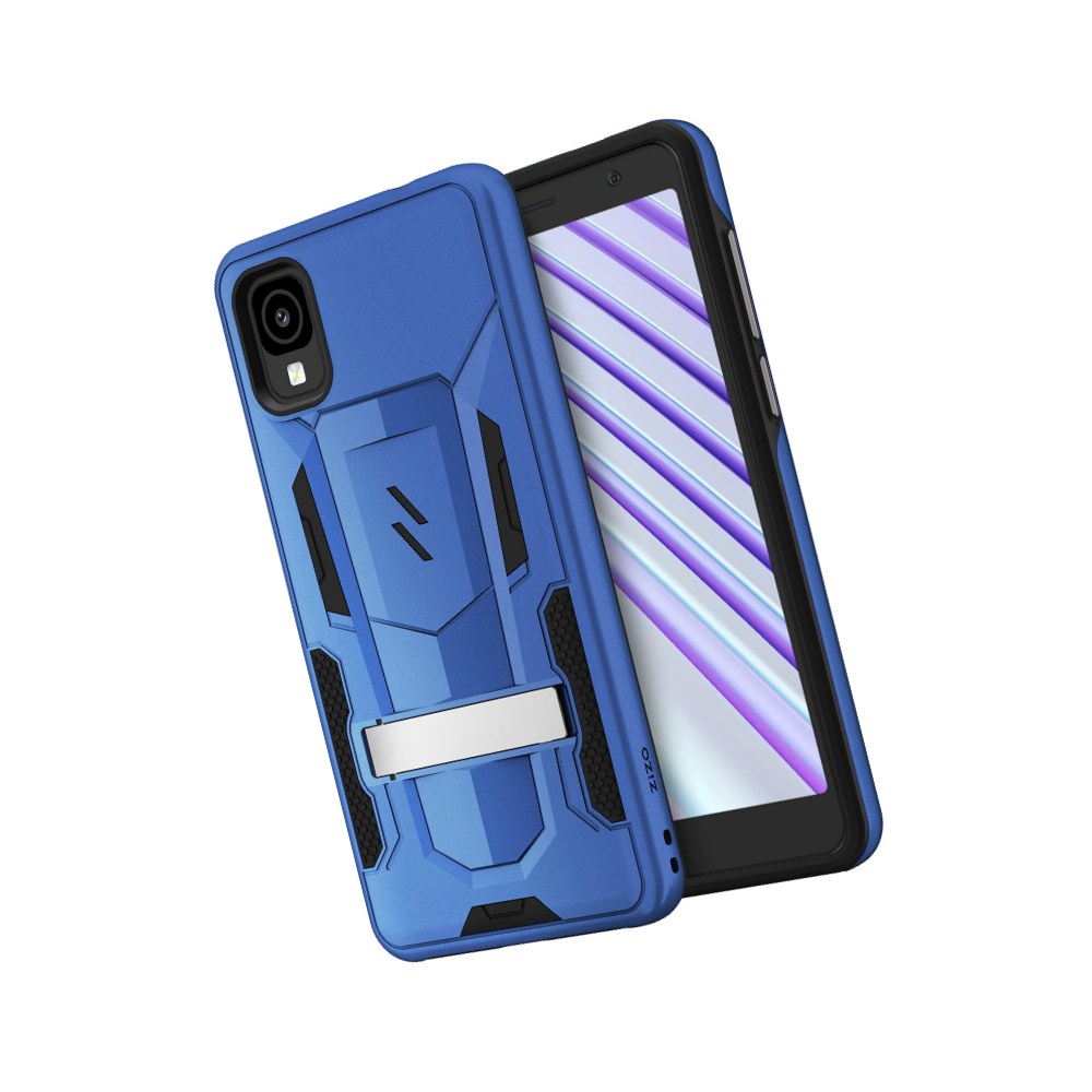 Zizo Transform Series For Tcl Ion Z Case - Rugged Dual-Layer Protection With Kickstand - Blue - 888488338392